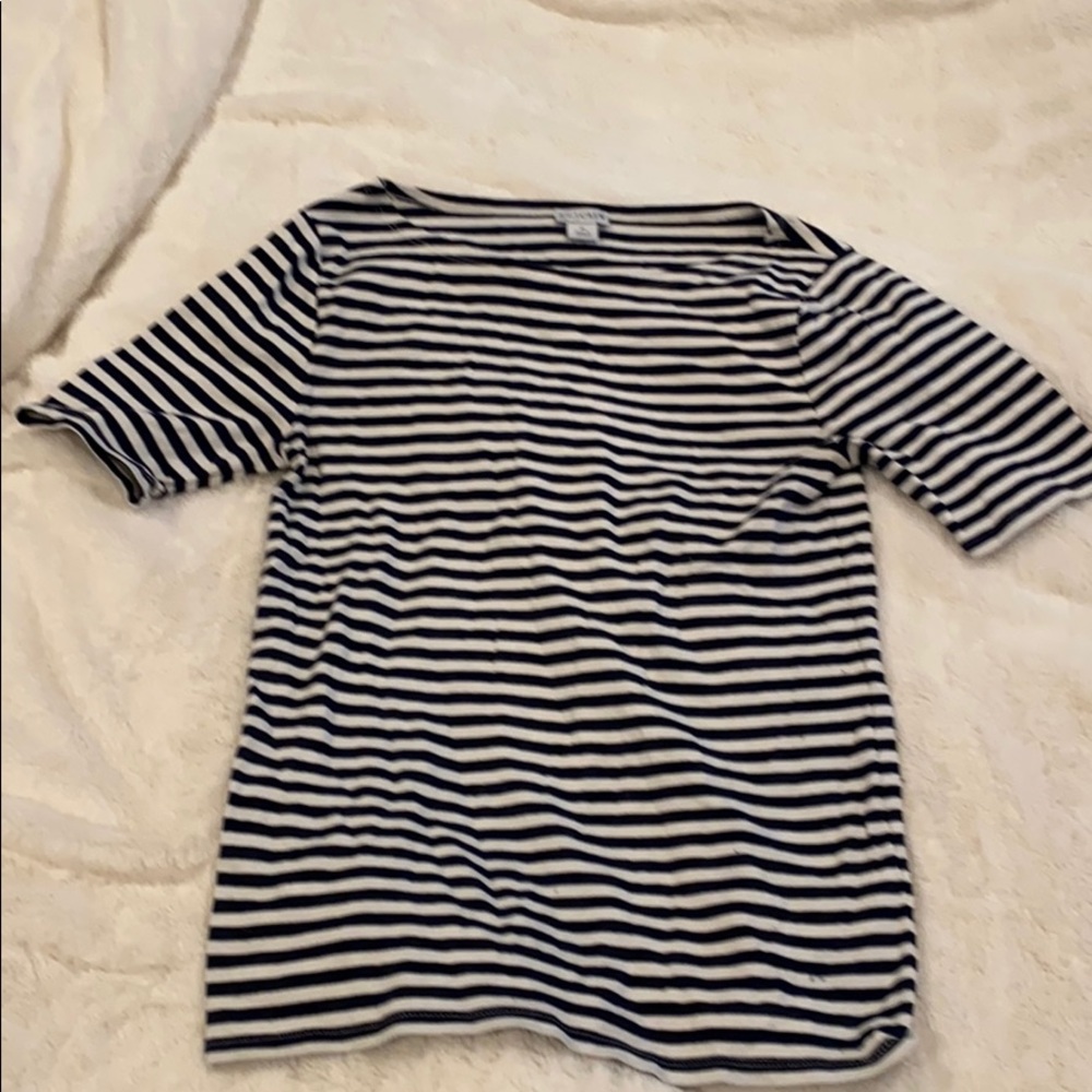 J by j.crew striped boatneck tee